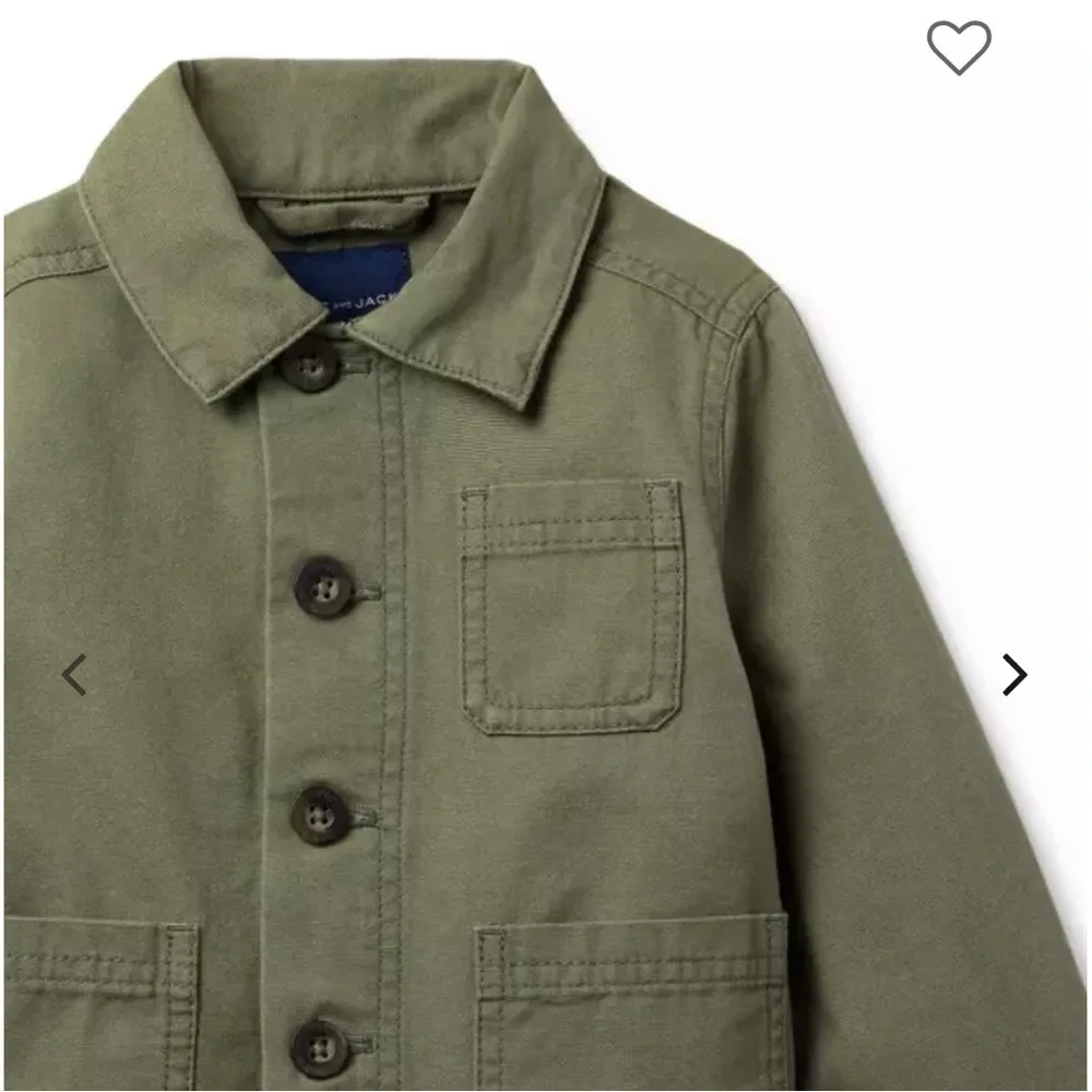 Janie and Jack Olive Green Jean Jacket size 3 - 4 unisex